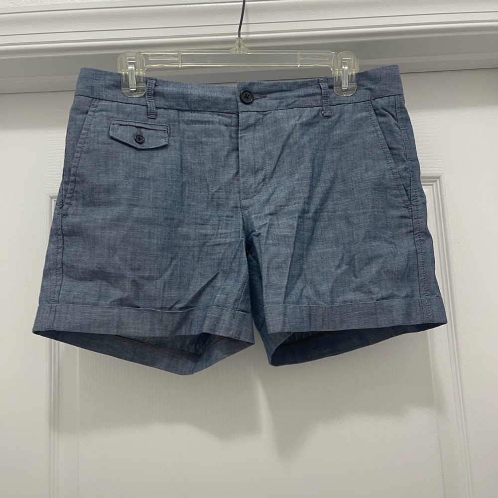 Banana Republic 5” Cuffed Chambray Women’s Shorts, Sz 6